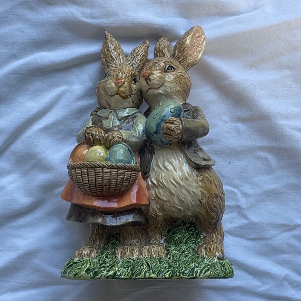 Spring Easter Rabbit Miniature Bunny Figurine Bunnies Easter Decor